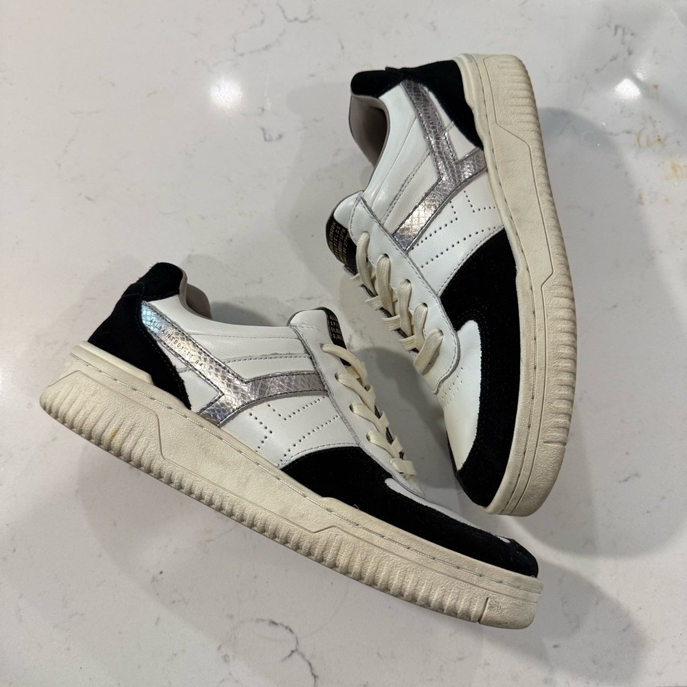 All Saints Gray and Cream Sneakers